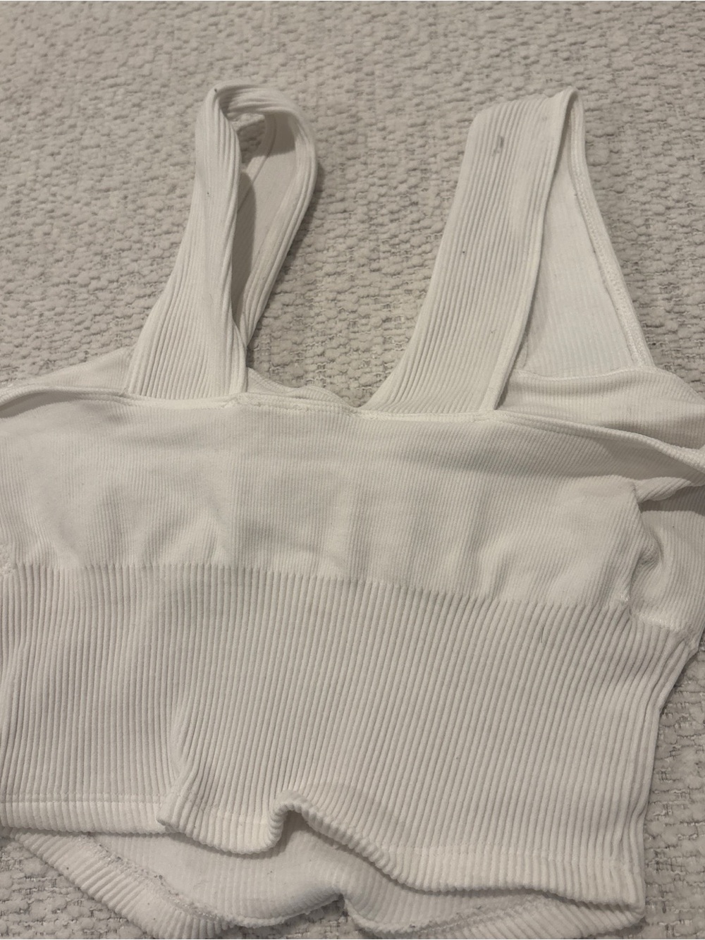 Free People White Ribbed Square-Neck Tank - Picture 5 of 5